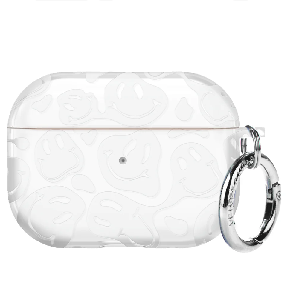 Clear Frosted Smiley AirPod Case - Image 6