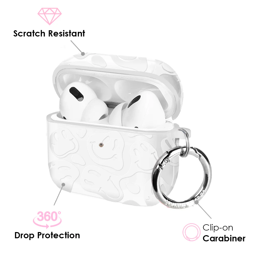 Clear Frosted Smiley AirPod Case - Image 8