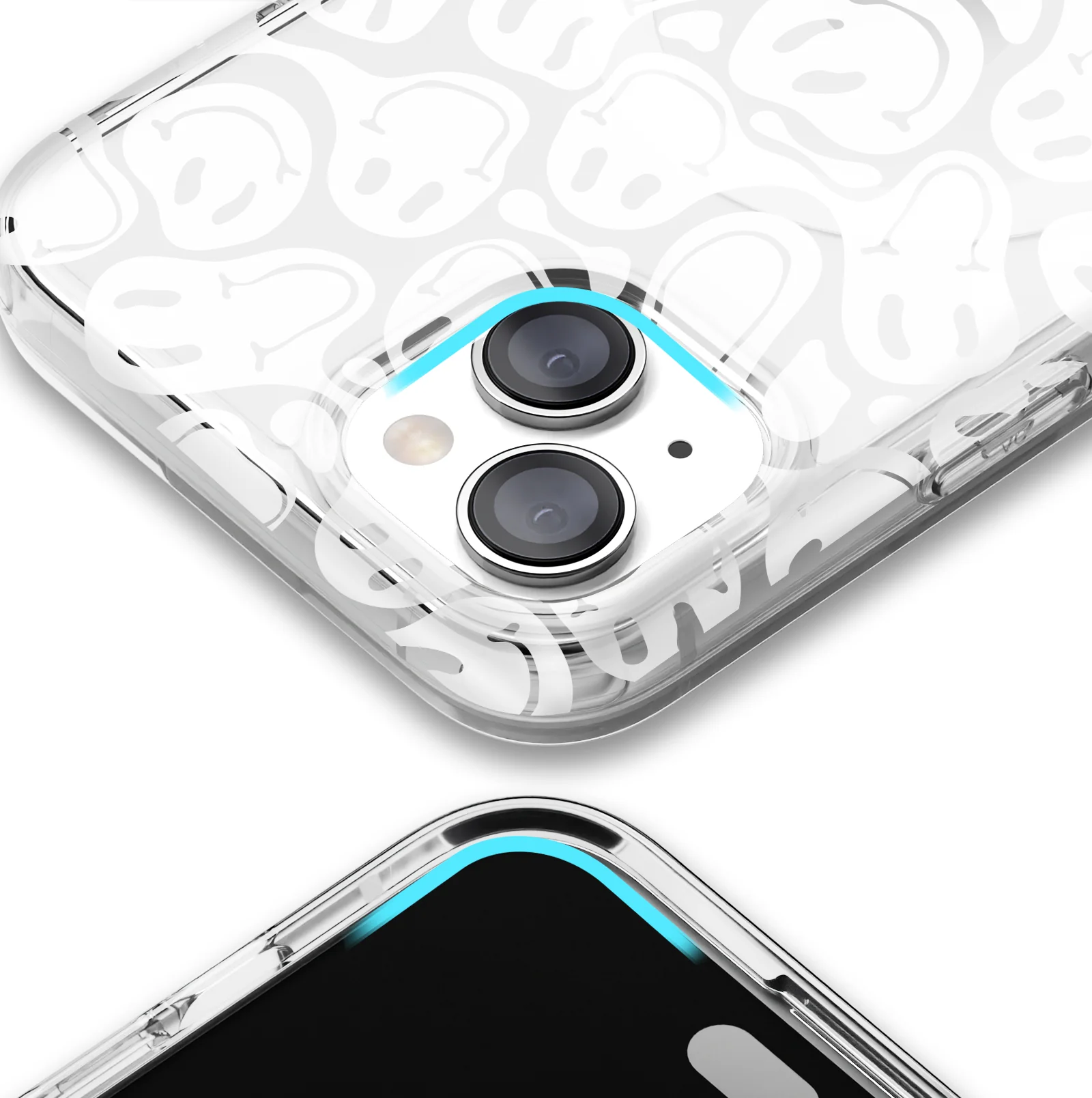 Clear Frosted Smiley iPhone Case - Image 21