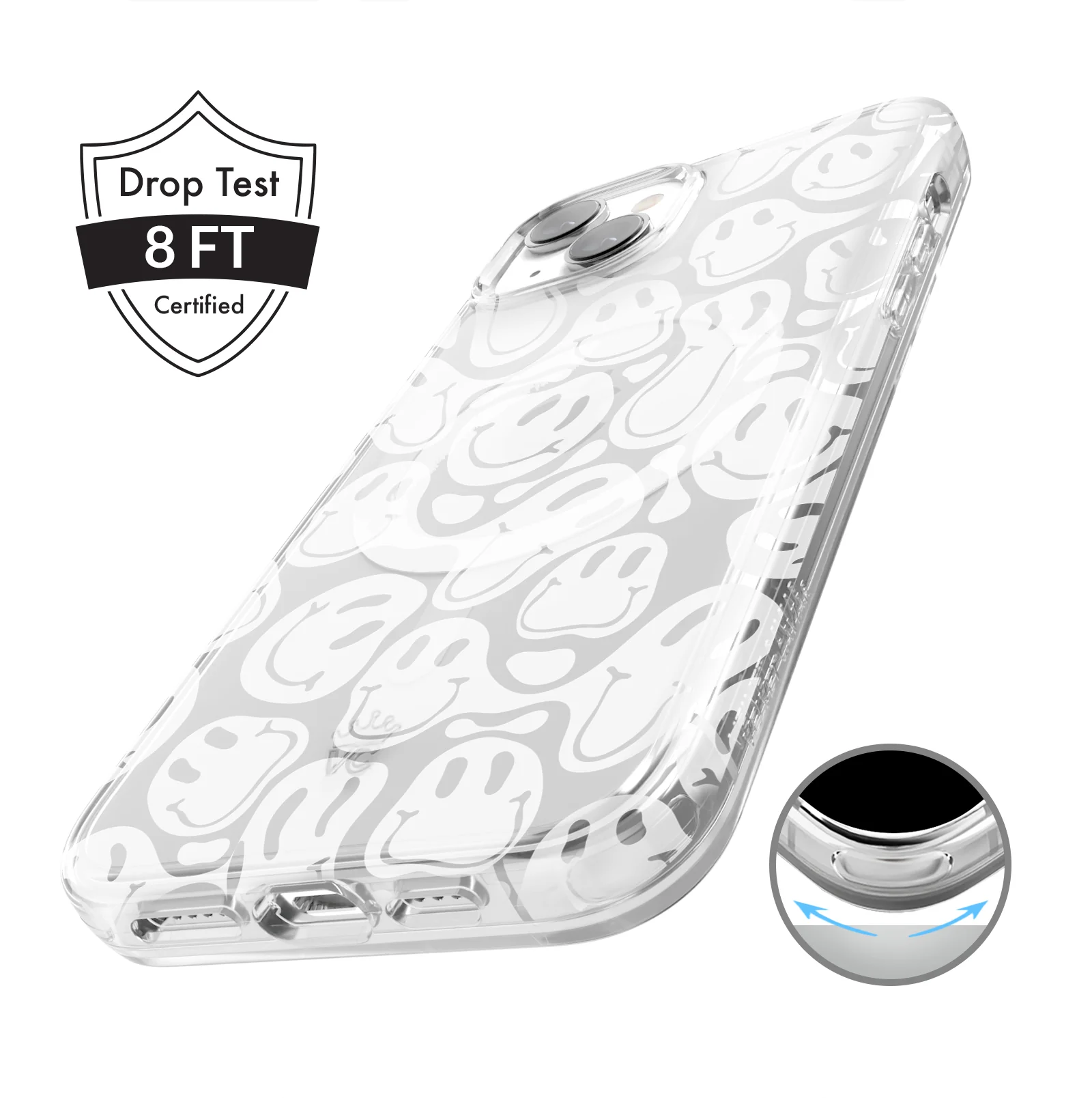 Clear Frosted Smiley iPhone Case - Image 53