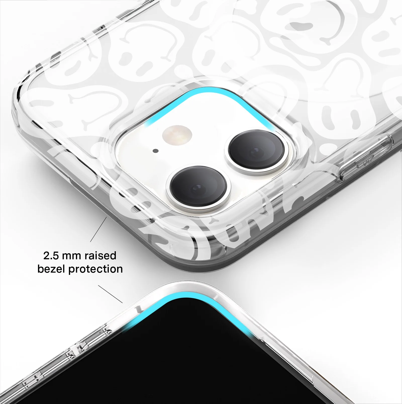 Clear Frosted Smiley iPhone Case - Image 81