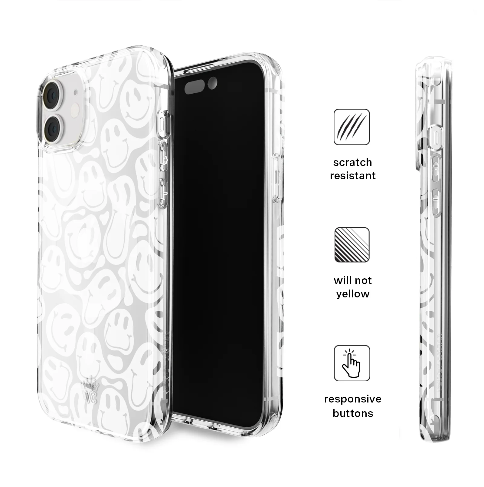 Clear Frosted Smiley iPhone Case - Image 84