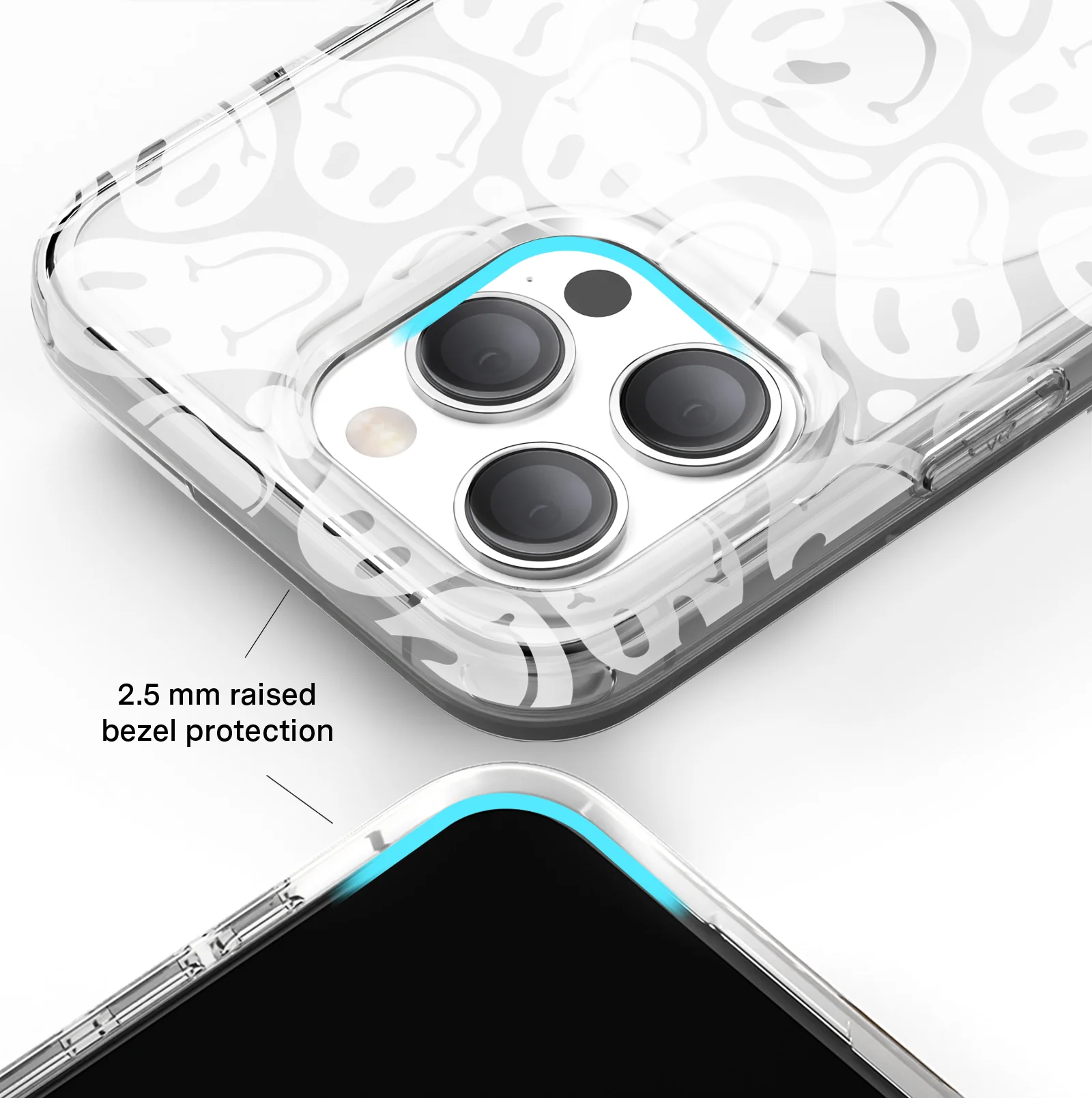 Clear Frosted Smiley iPhone Case - Image 87