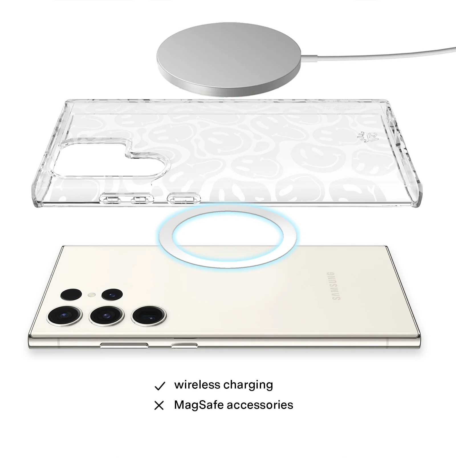 Clear Frosted Smiley Samsung Case - Image 13