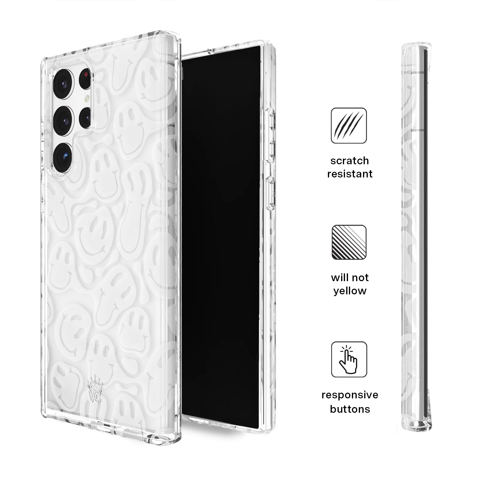 Clear Frosted Smiley Samsung Case - Image 15