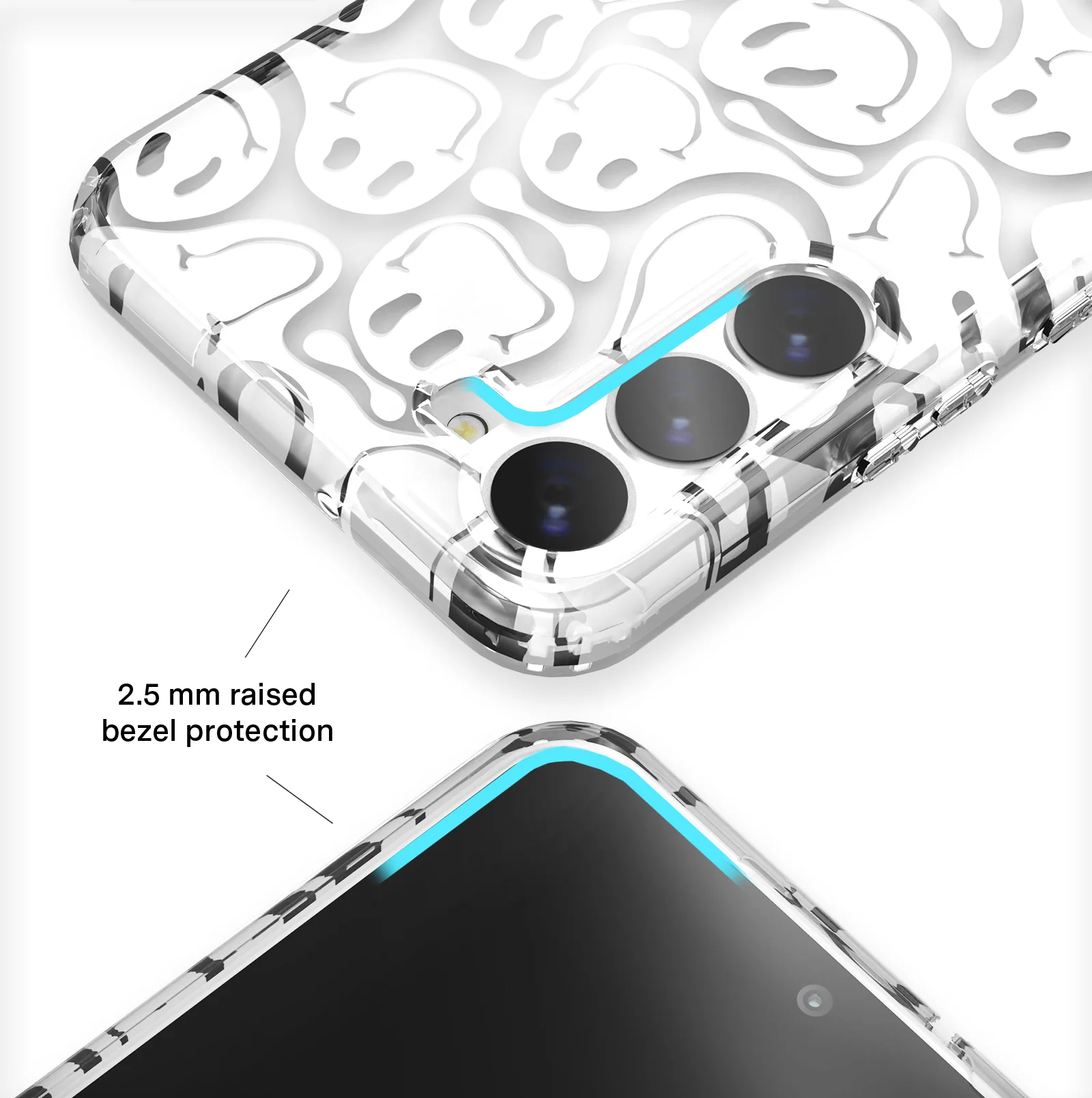 Clear Frosted Smiley Samsung Case - Image 2