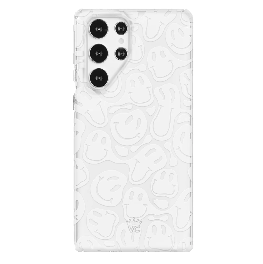 Clear Frosted Smiley Samsung Case - Image 26