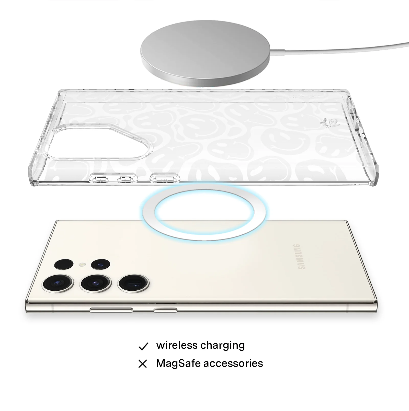 Clear Frosted Smiley Samsung Case - Image 28