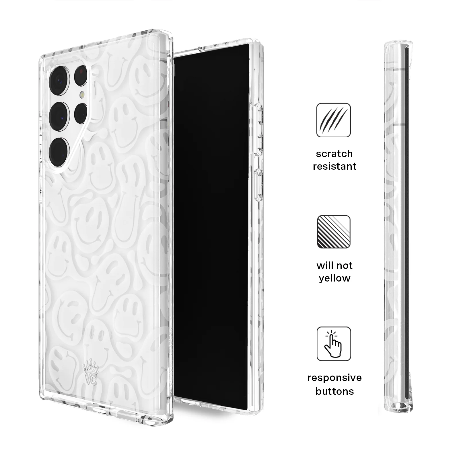 Clear Frosted Smiley Samsung Case - Image 30