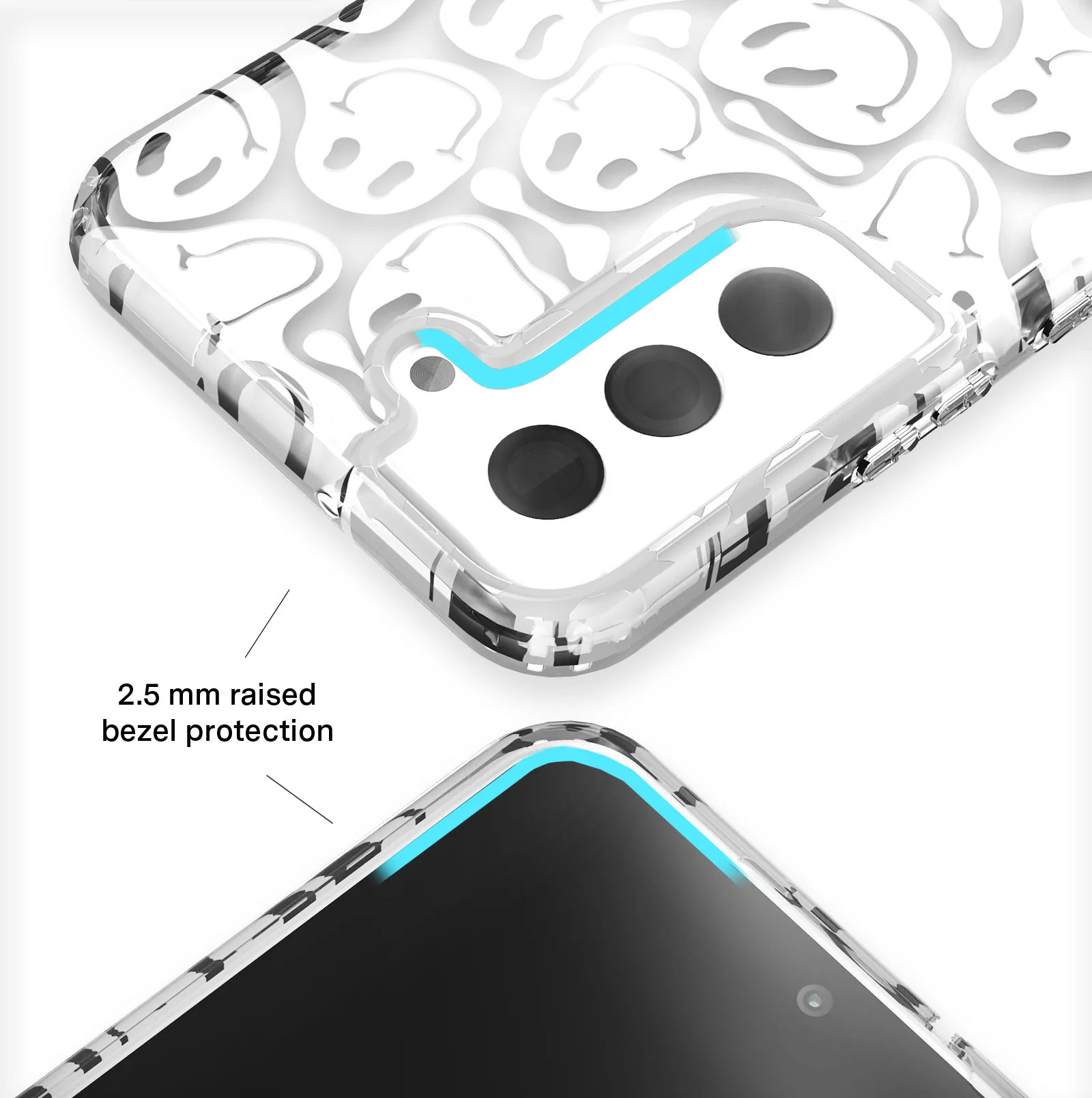 Clear Frosted Smiley Samsung Case - Image 31