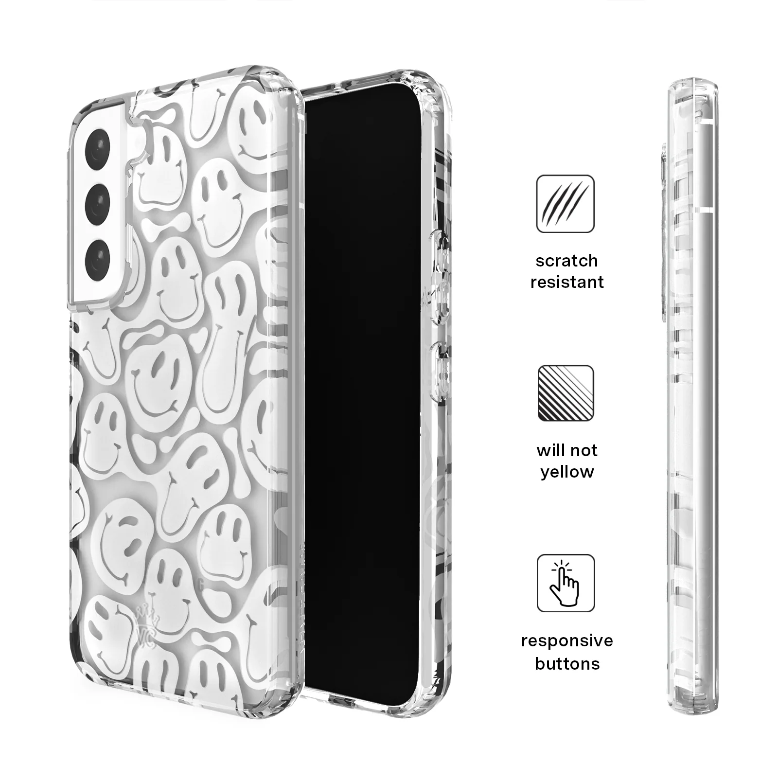 Clear Frosted Smiley Samsung Case - Image 39