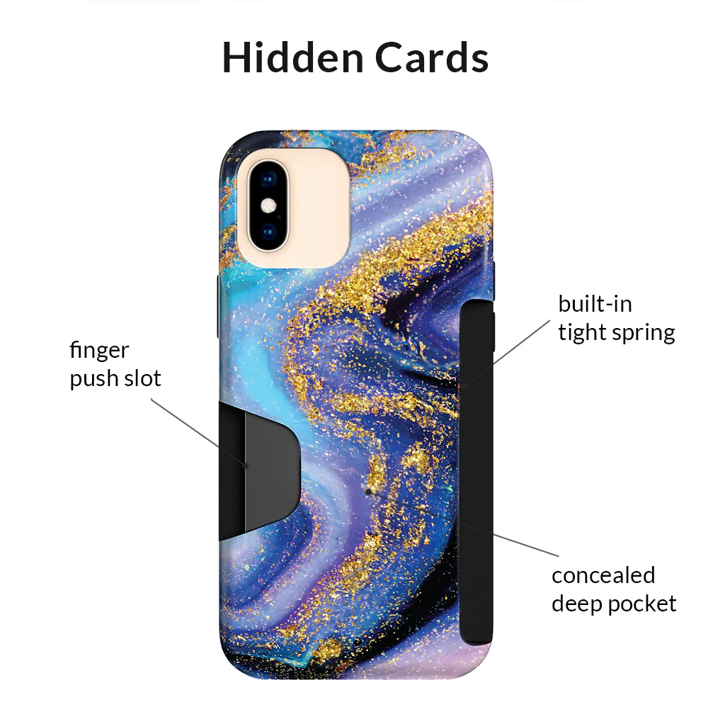 Galaxy Glitter iPhone Wallet Case - Image 4