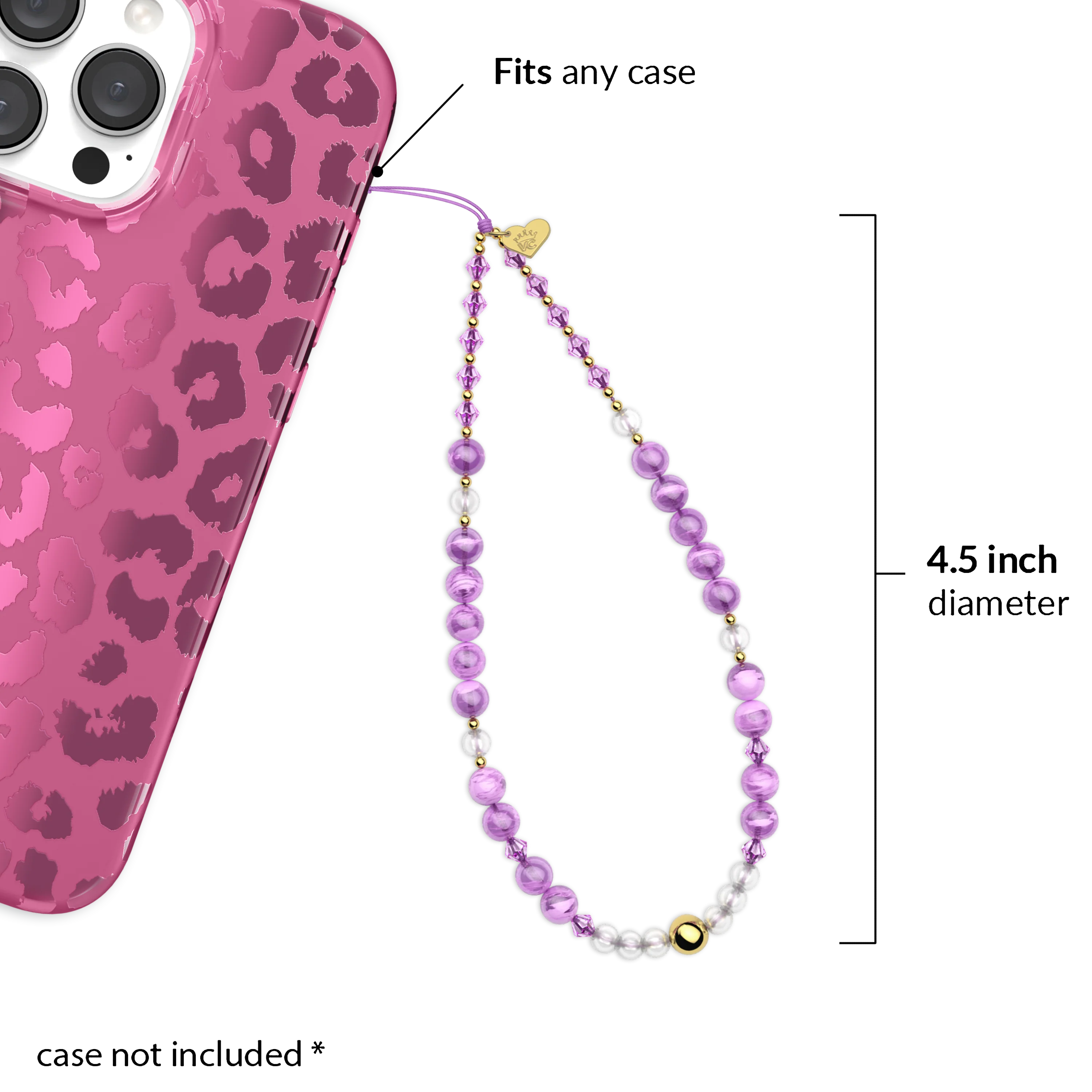 Amethyst Gemstone Phone Charm - Image 3