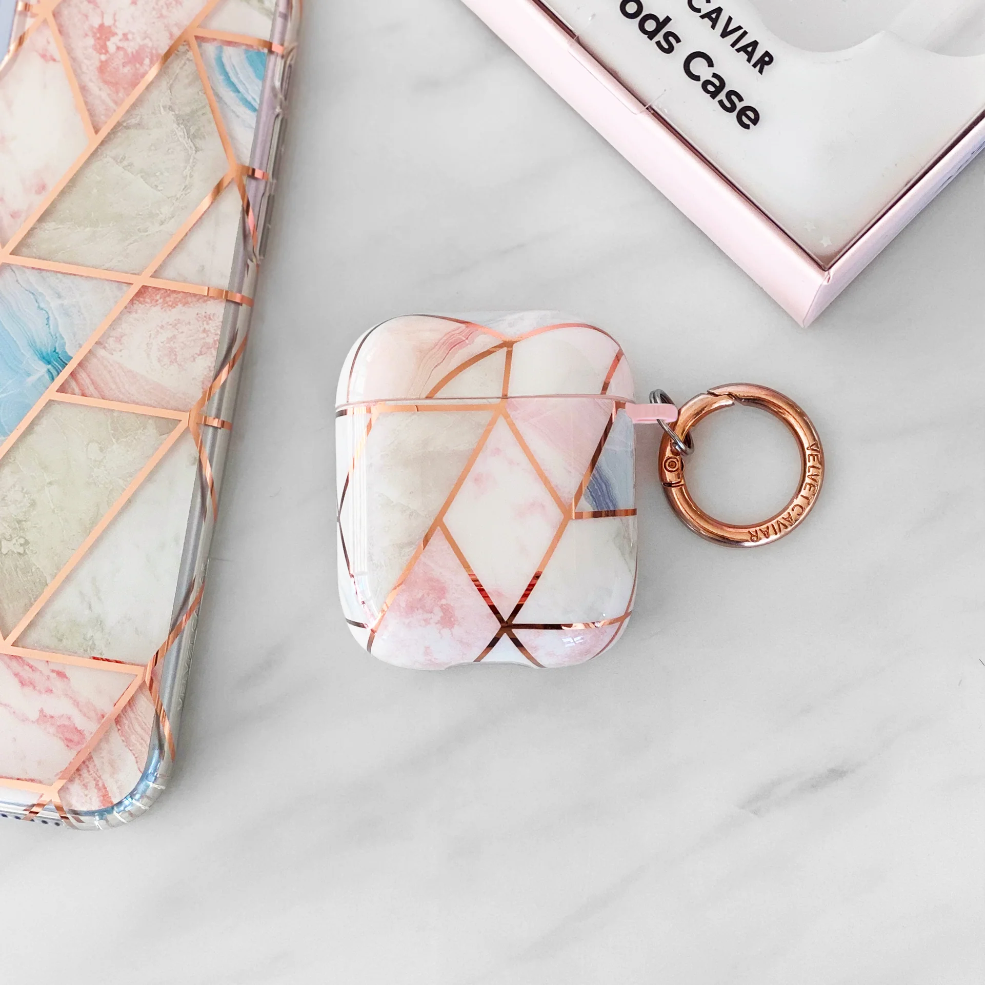 Geometric Marble Airpods Case - Image 7