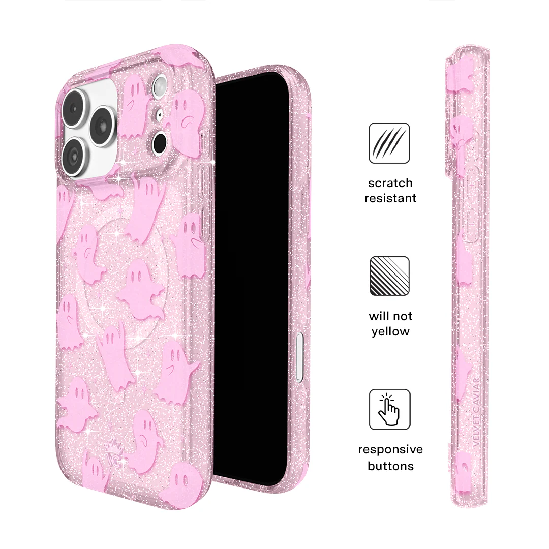 Ghosted Pink Glitter iPhone Case - Image 105