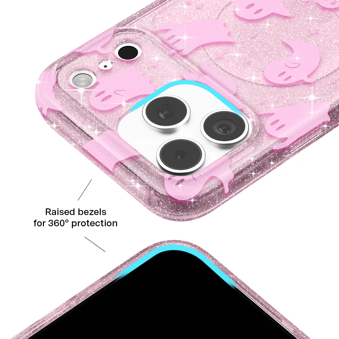 Ghosted Pink Glitter iPhone Case - Image 108