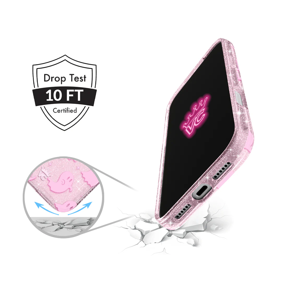 Ghosted Pink Glitter iPhone Case - Image 112