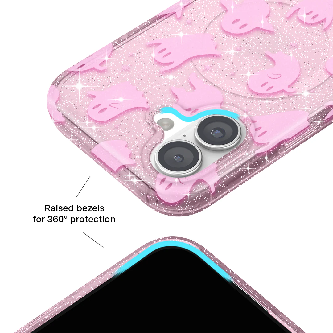 Ghosted Pink Glitter iPhone Case - Image 113