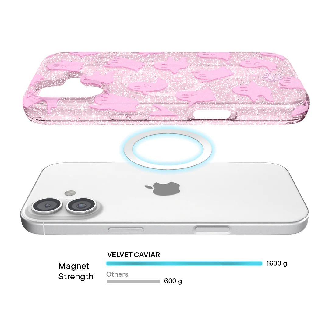 Ghosted Pink Glitter iPhone Case - Image 114