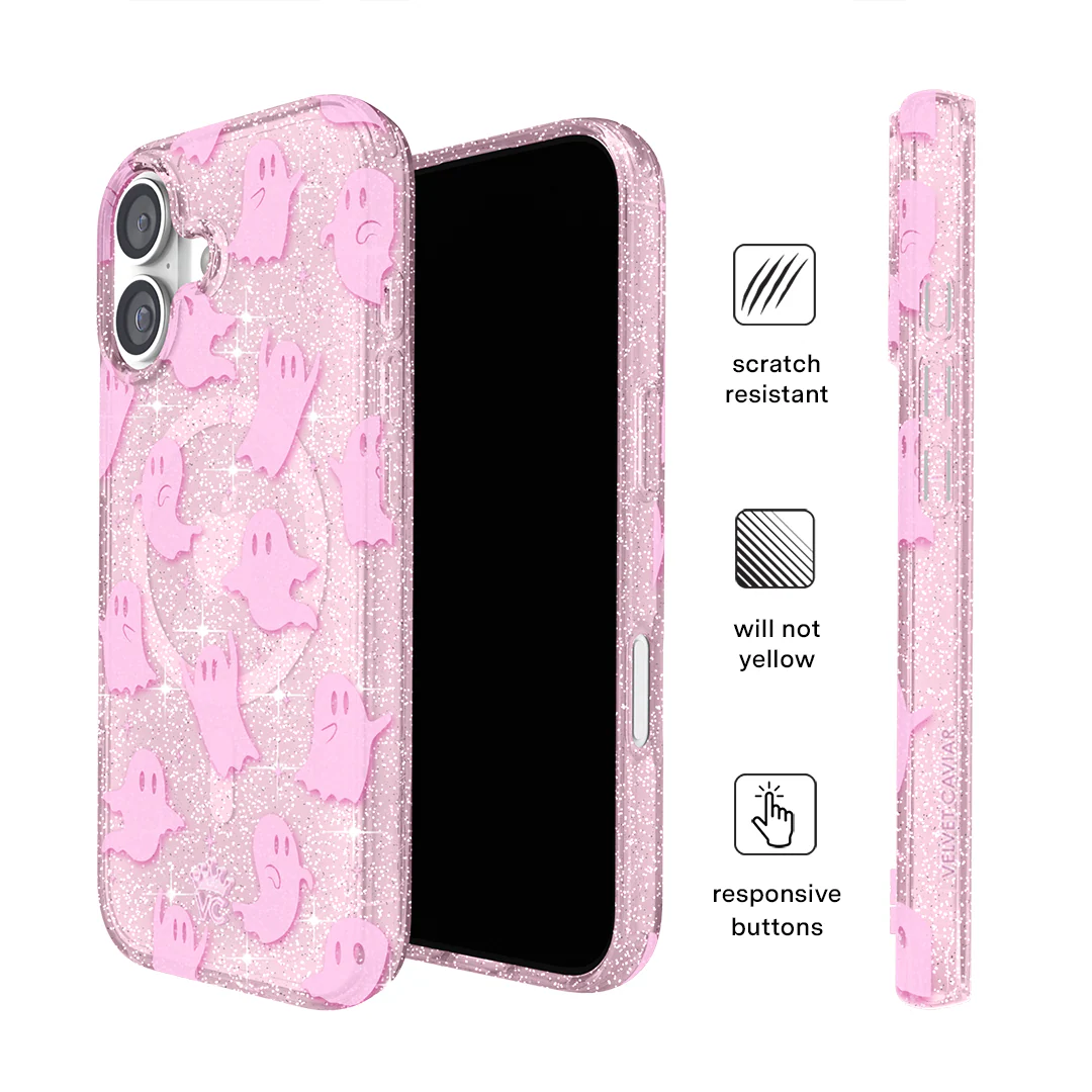 Ghosted Pink Glitter iPhone Case - Image 115