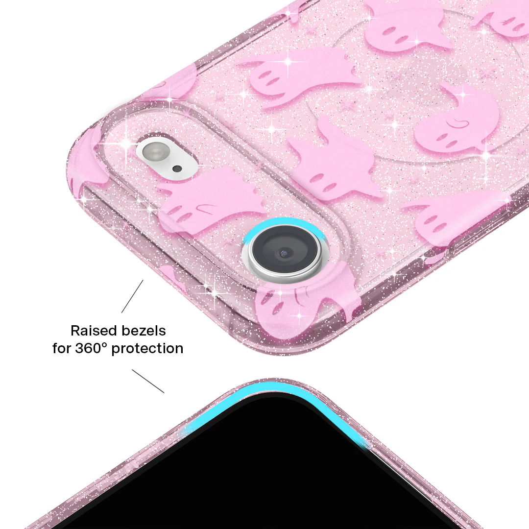 Ghosted Pink Glitter iPhone Case - Image 118