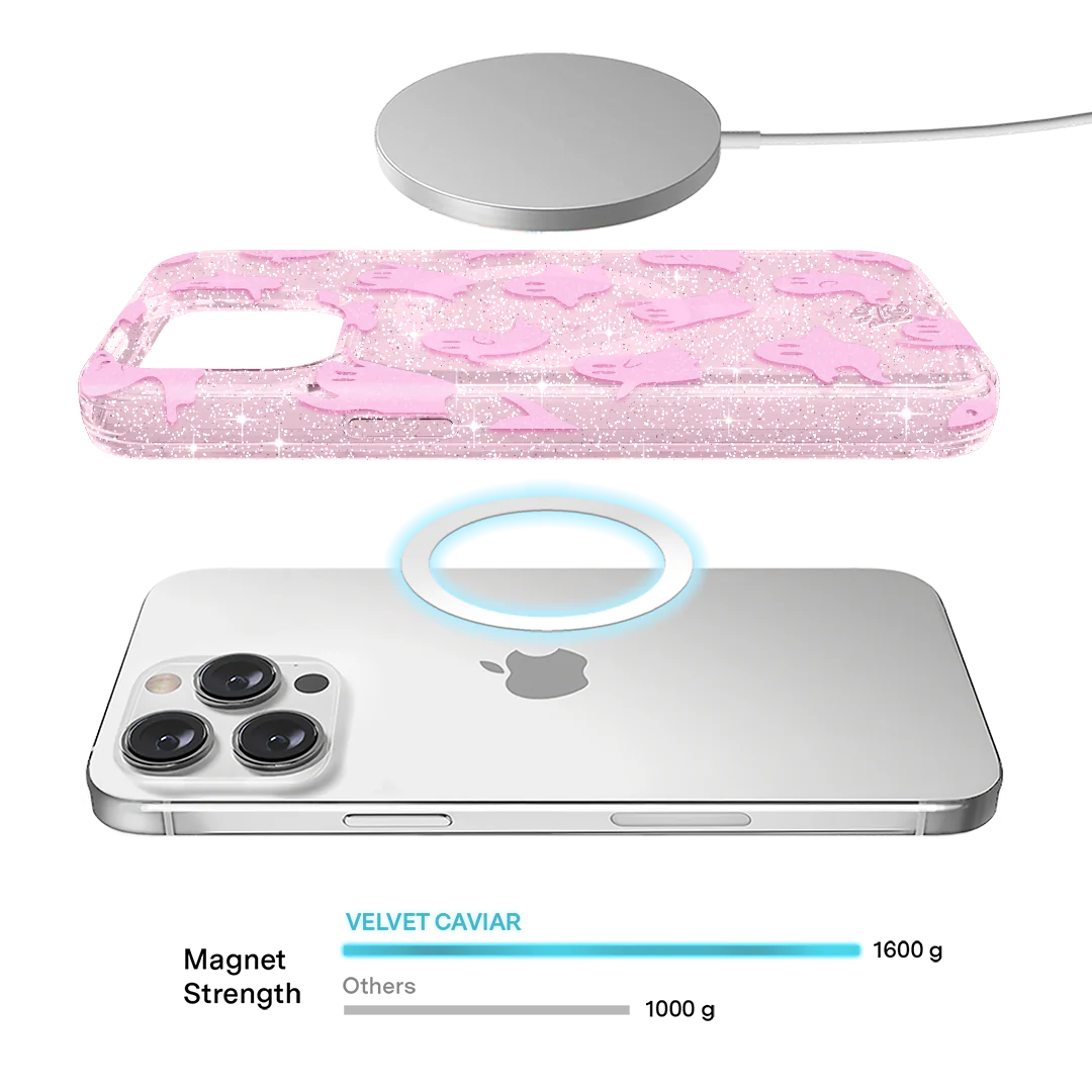 Ghosted Pink Glitter iPhone Case - Image 68