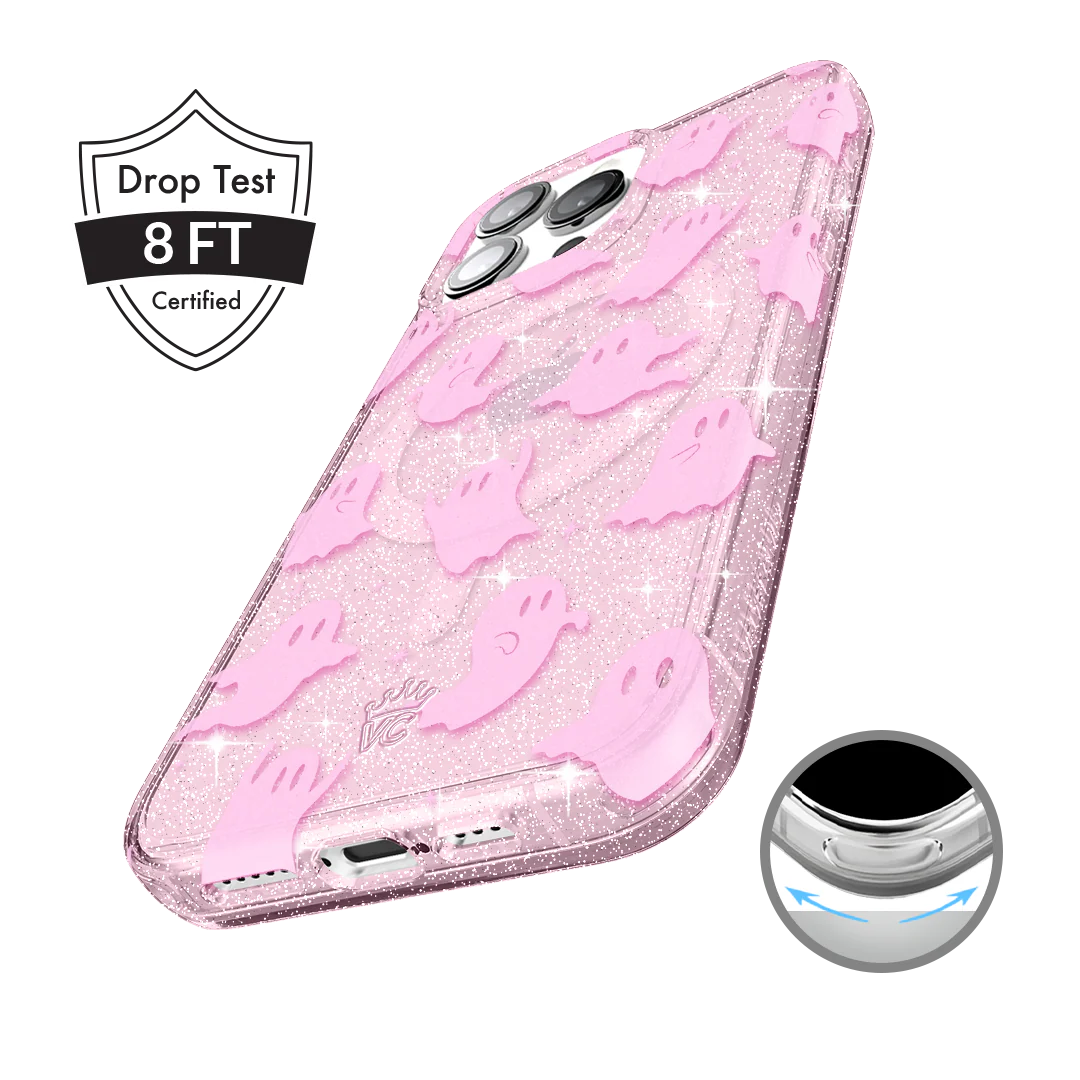 Ghosted Pink Glitter iPhone Case - Image 69