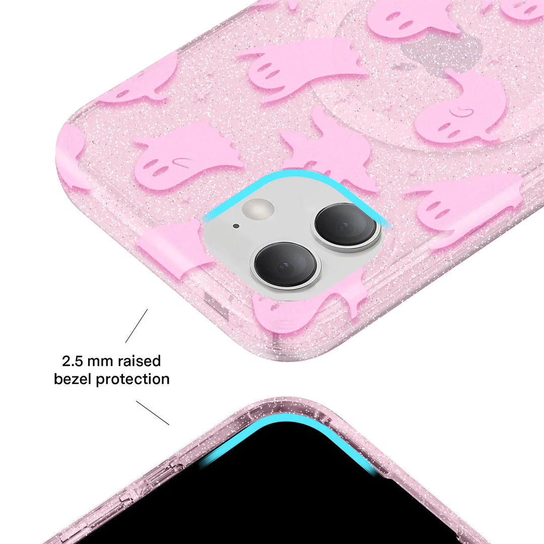 Ghosted Pink Glitter iPhone Case - Image 74