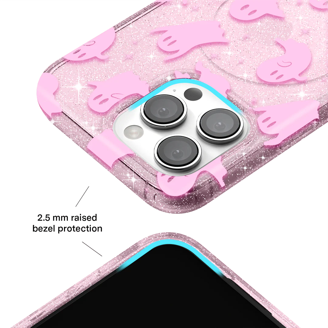 Ghosted Pink Glitter iPhone Case - Image 82