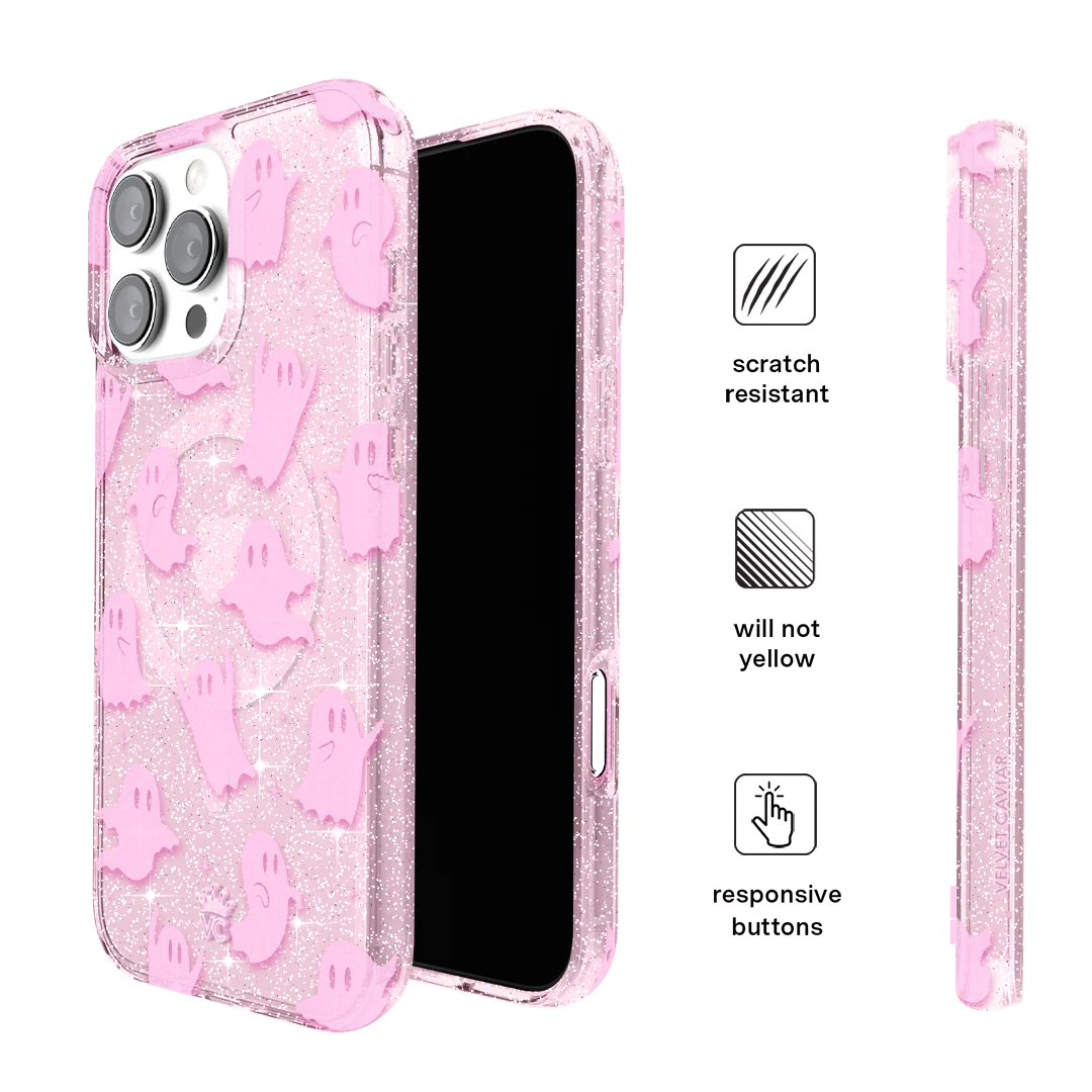 Ghosted Pink Glitter iPhone Case - Image 85