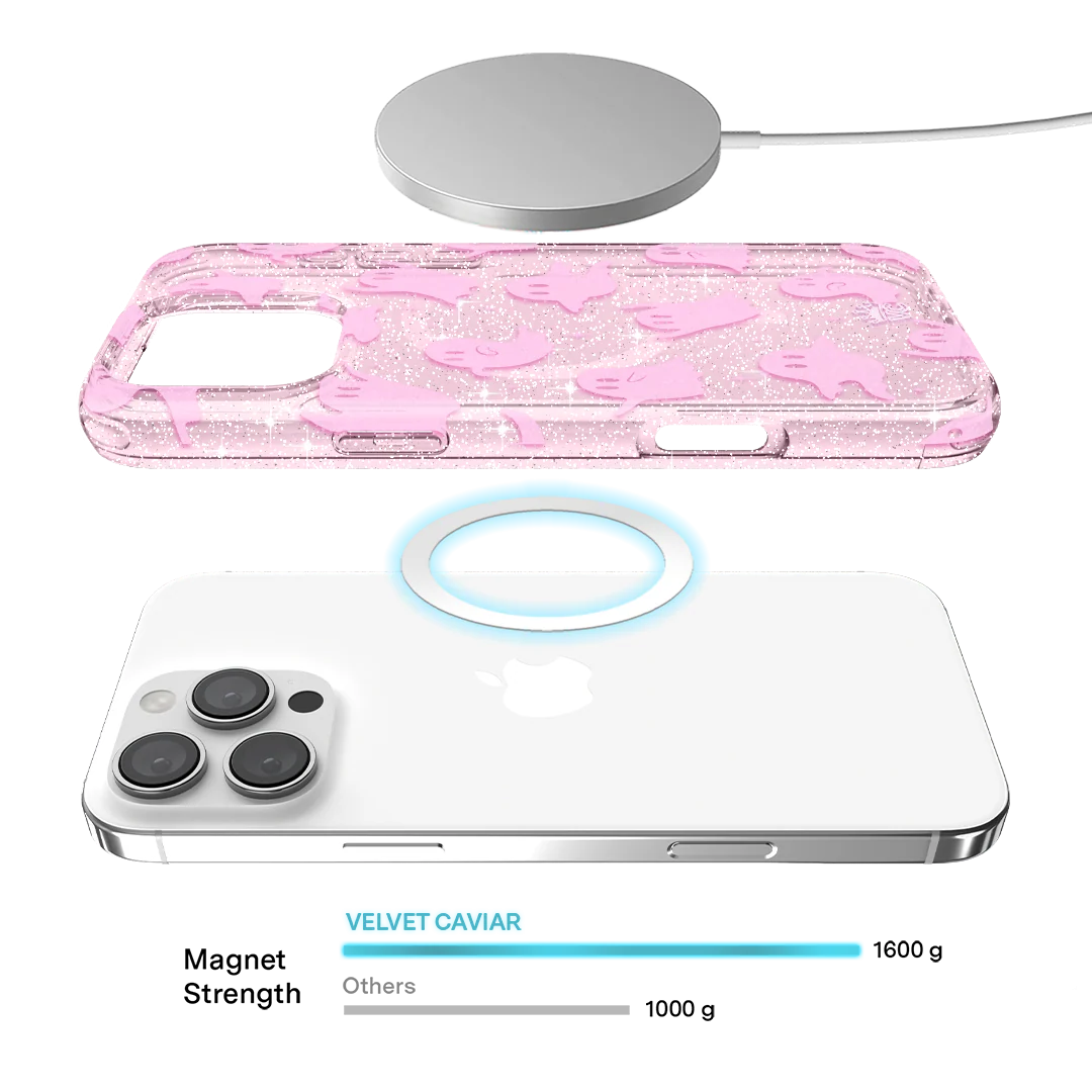 Ghosted Pink Glitter iPhone Case - Image 88