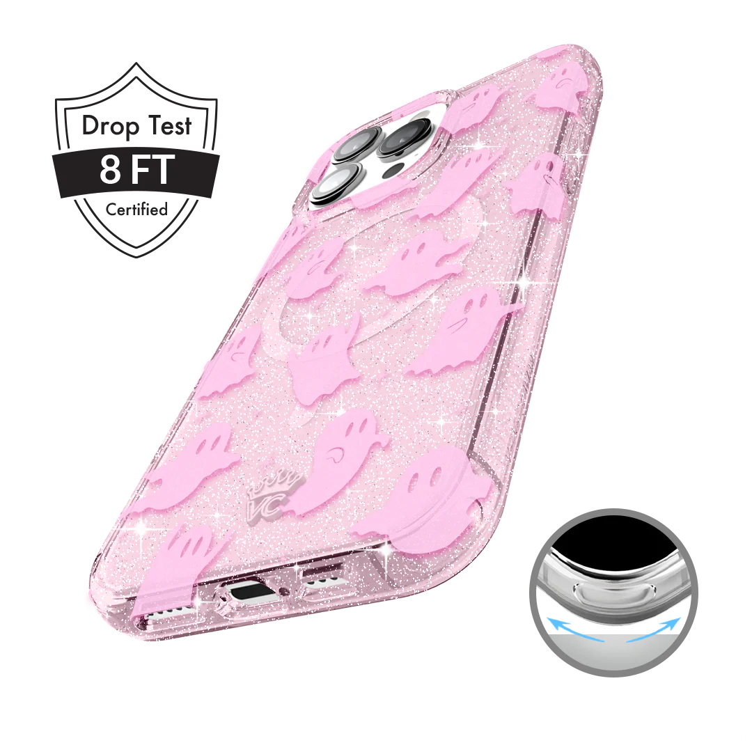 Ghosted Pink Glitter iPhone Case - Image 89