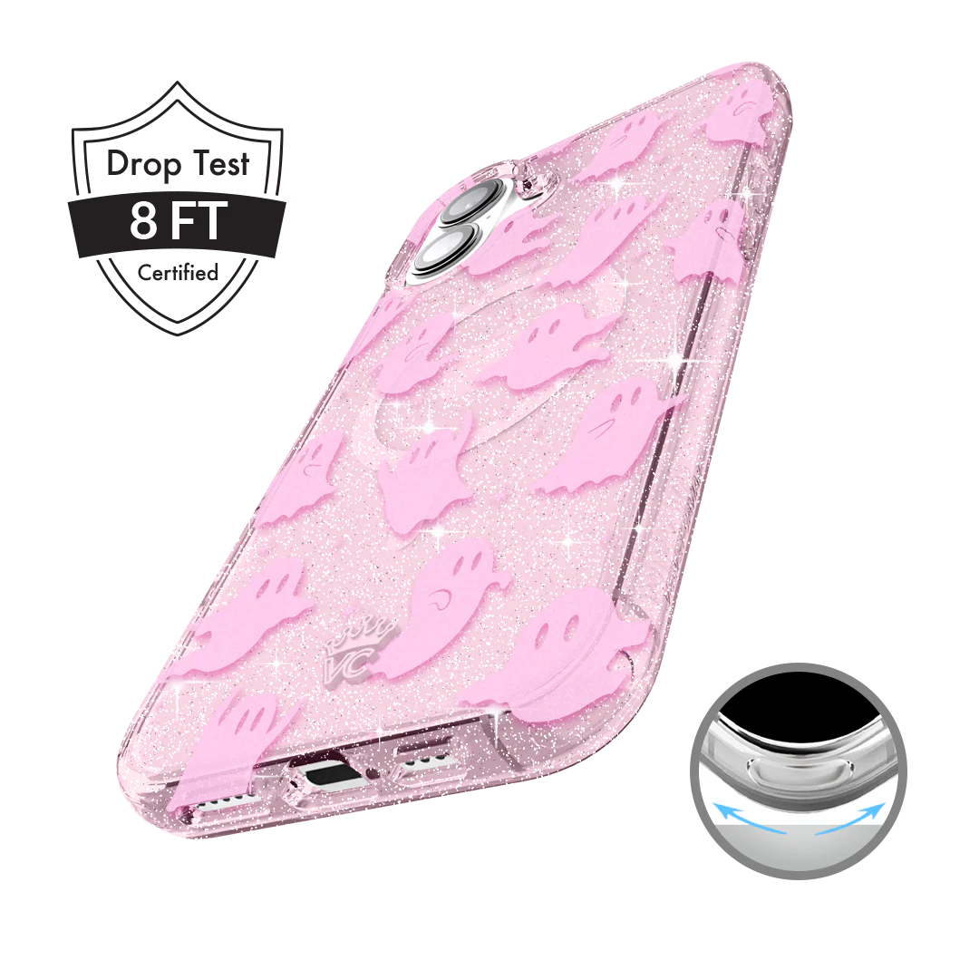 Ghosted Pink Glitter iPhone Case - Image 94