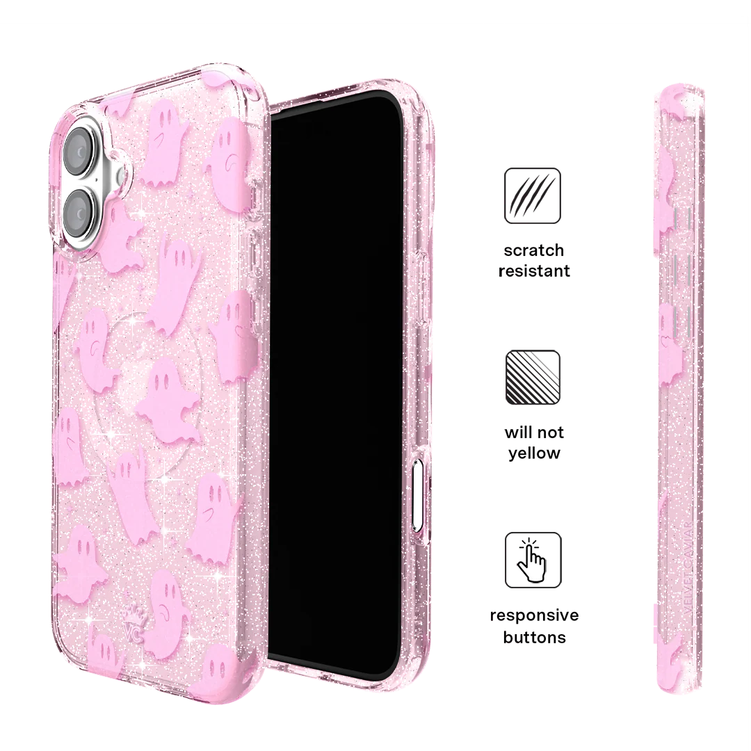 Ghosted Pink Glitter iPhone Case - Image 95
