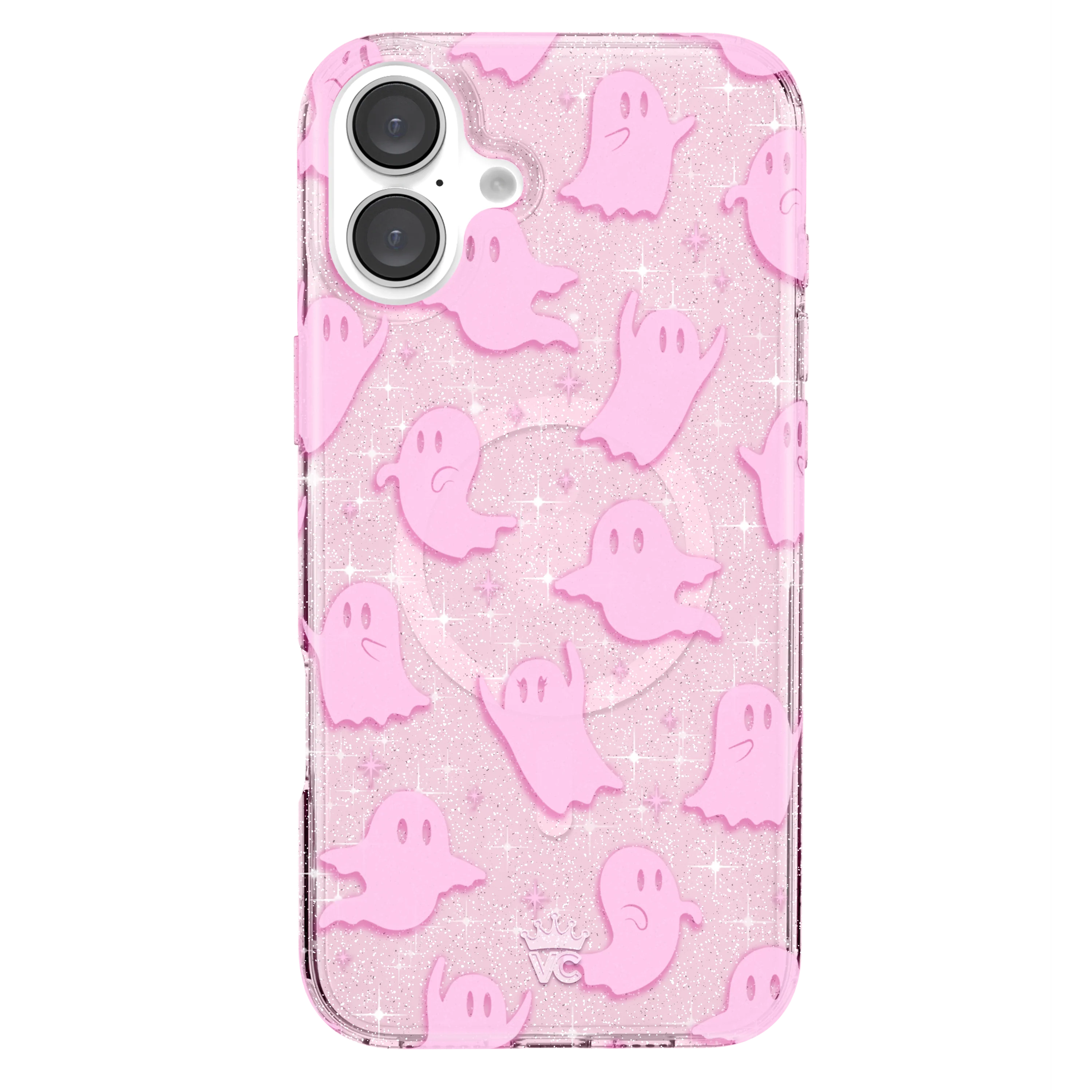 Ghosted Pink Glitter iPhone Case - Image 96