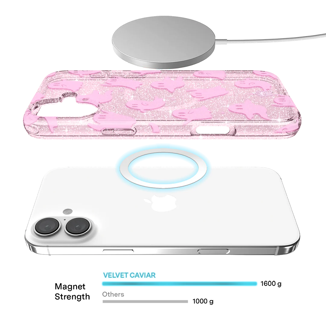 Ghosted Pink Glitter iPhone Case - Image 98