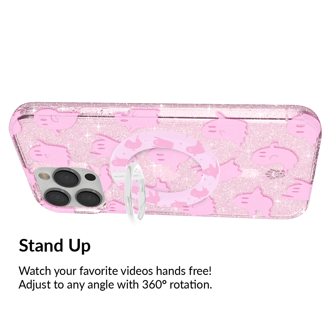 Ghosted Pink Glitter MagSafe Grip Ring - Image 4