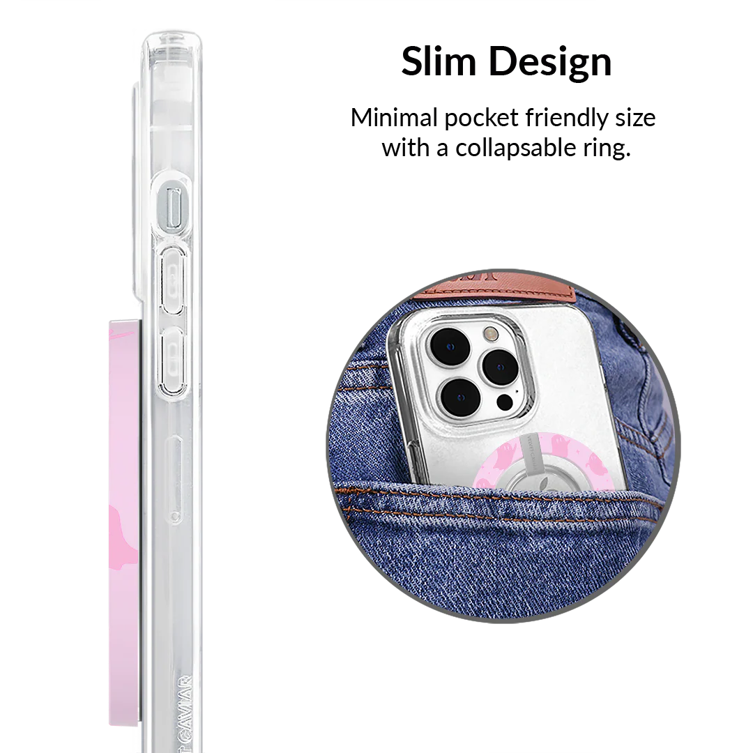 Ghosted Pink Glitter MagSafe Grip Ring - Image 5