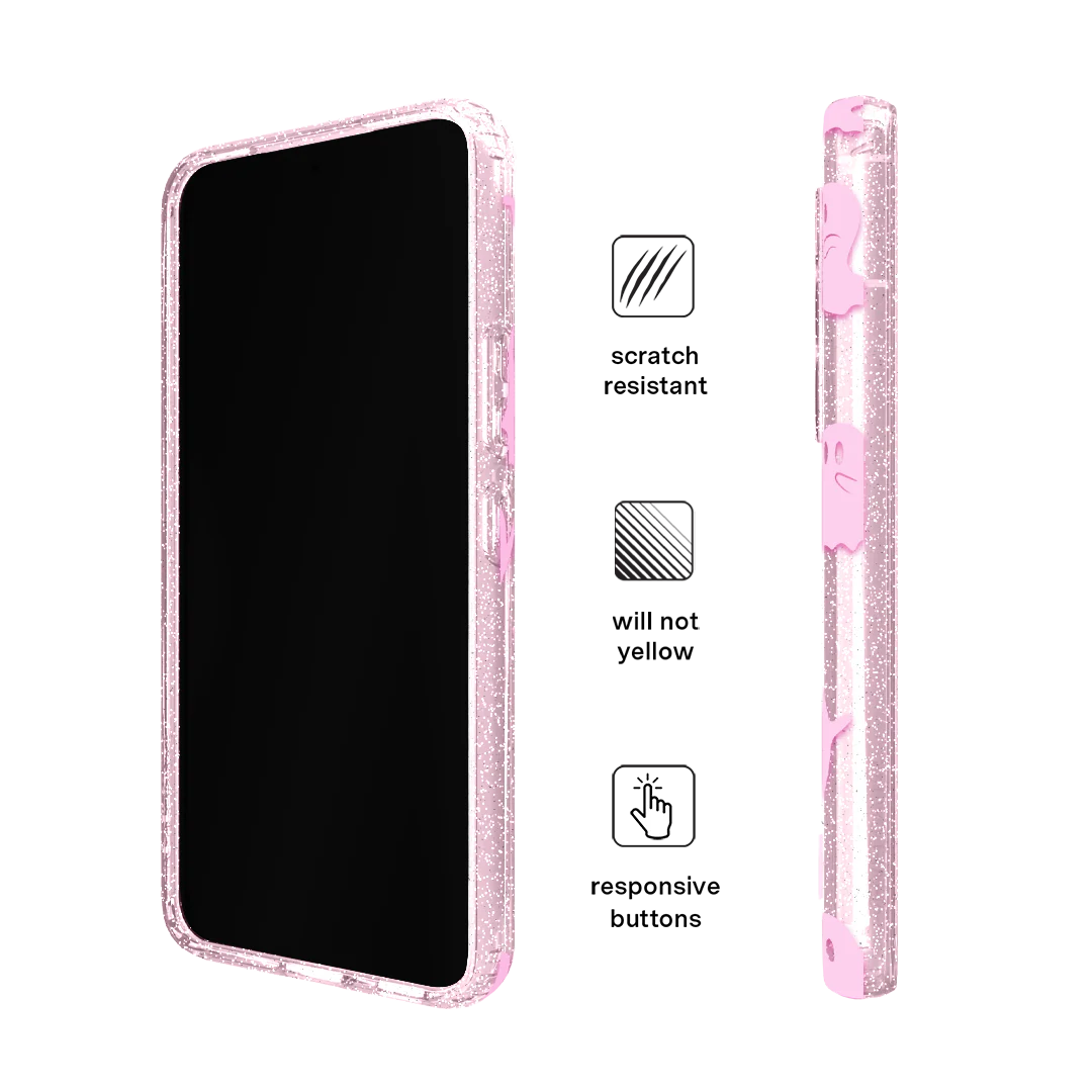 Ghosted Pink Glitter Samsung Case - Image 12