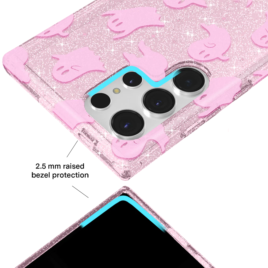 Ghosted Pink Glitter Samsung Case - Image 15