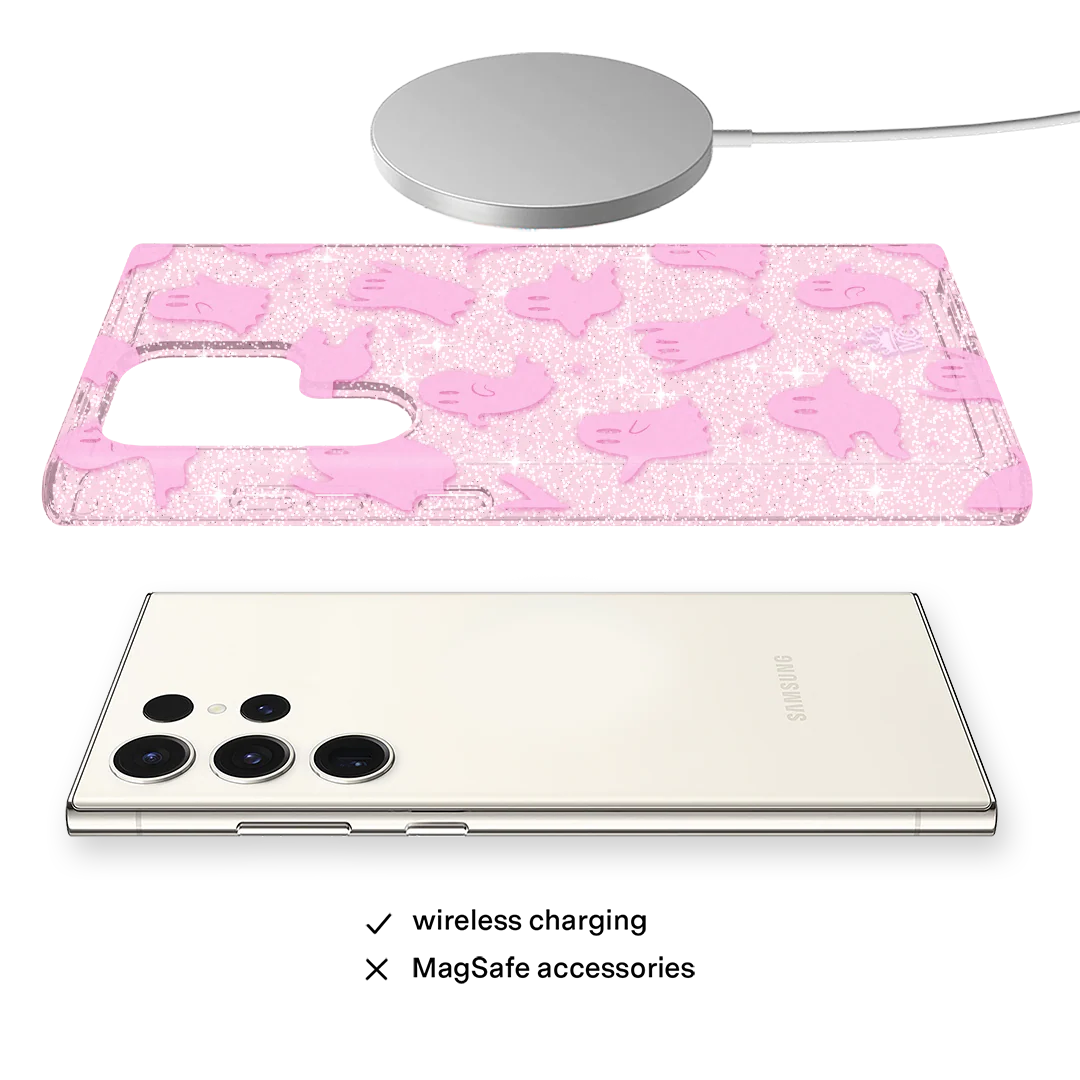 Ghosted Pink Glitter Samsung Case - Image 16