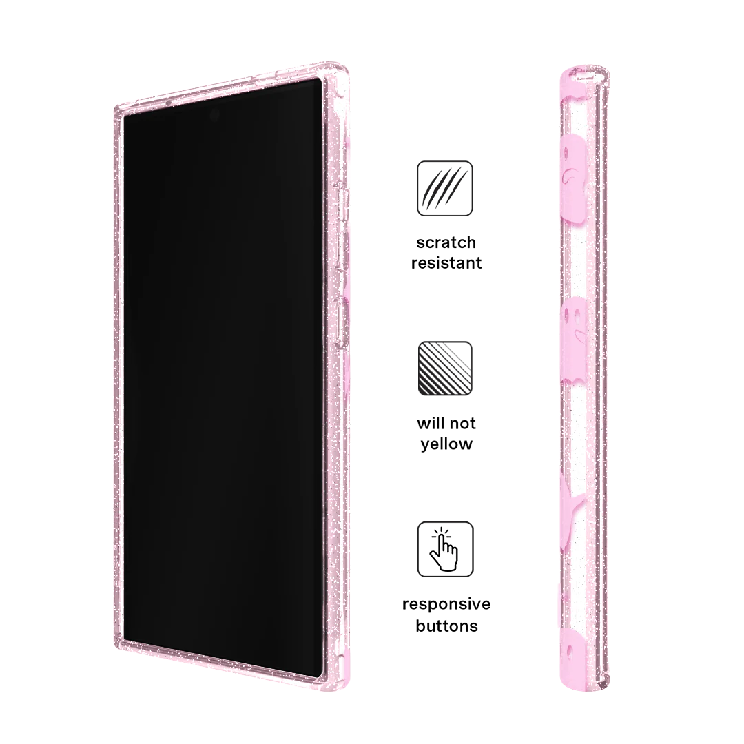 Ghosted Pink Glitter Samsung Case - Image 18