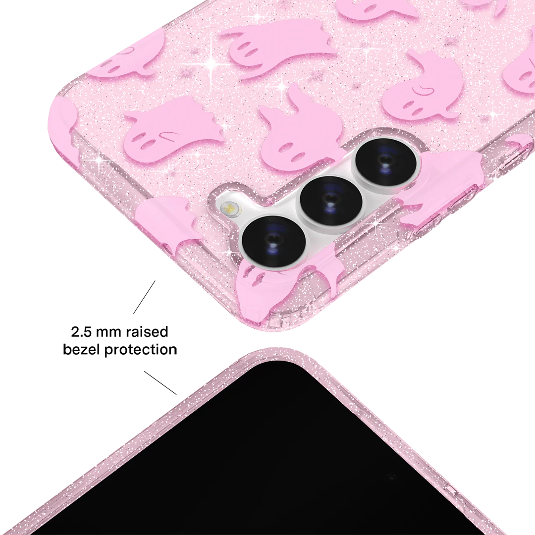Ghosted Pink Glitter Samsung Case - Image 21