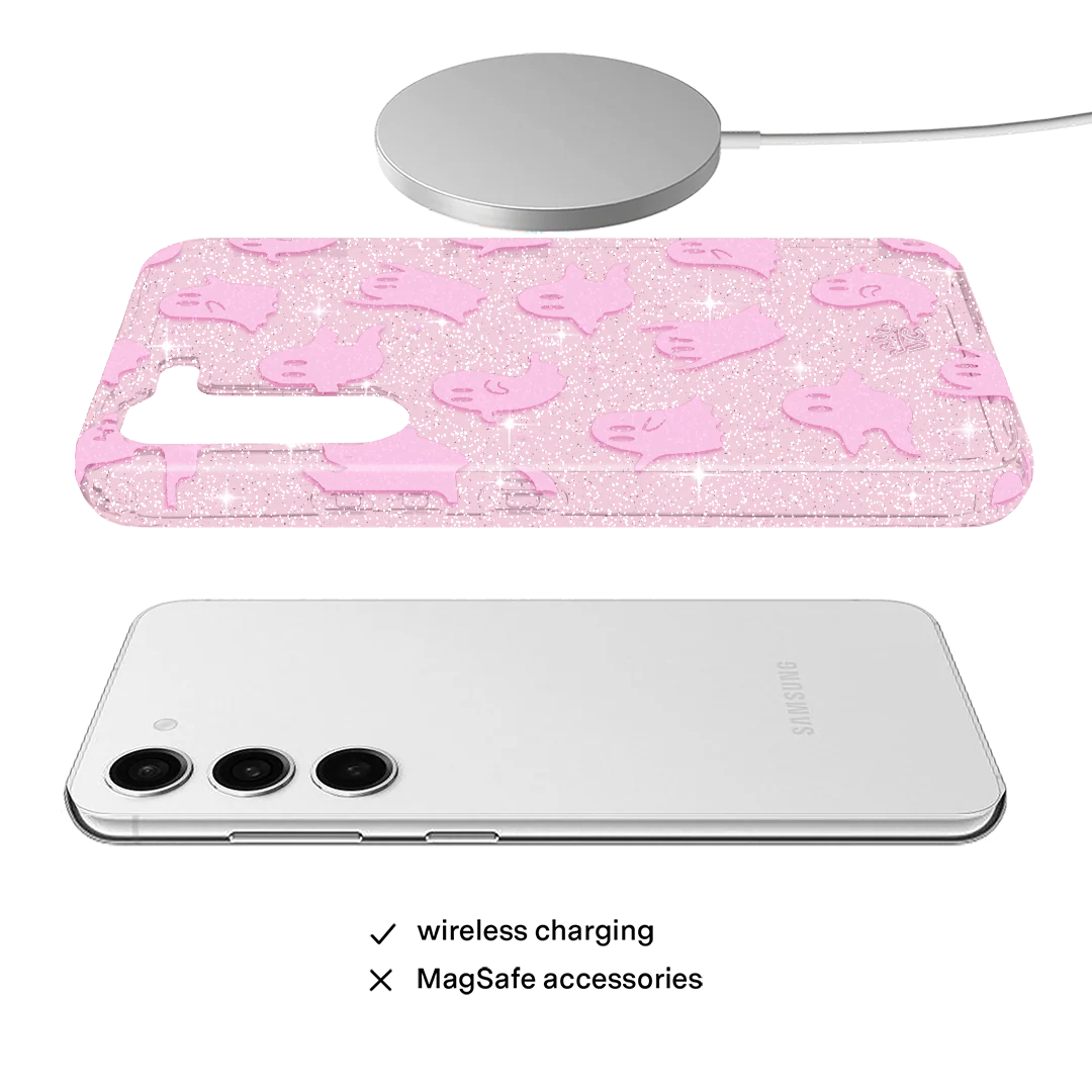Ghosted Pink Glitter Samsung Case - Image 22
