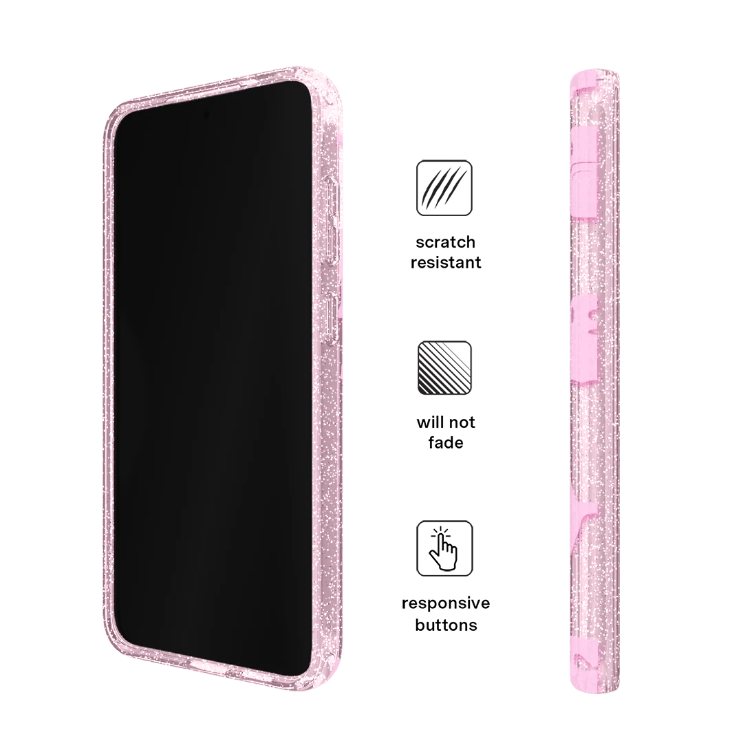 Ghosted Pink Glitter Samsung Case - Image 30
