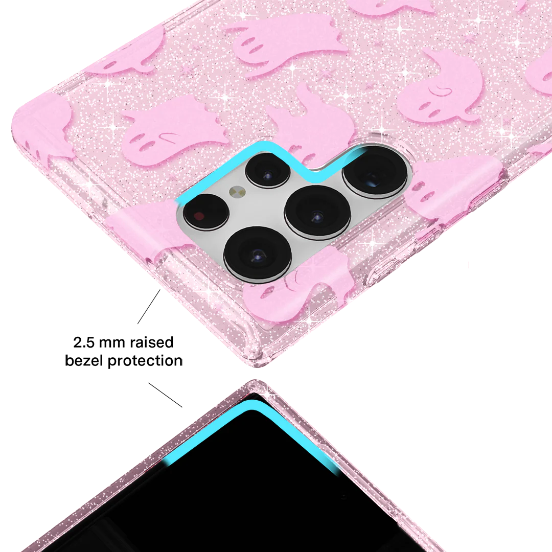 Ghosted Pink Glitter Samsung Case - Image 33