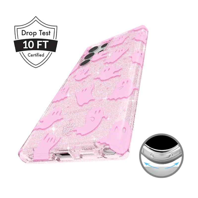 Ghosted Pink Glitter Samsung Case - Image 35
