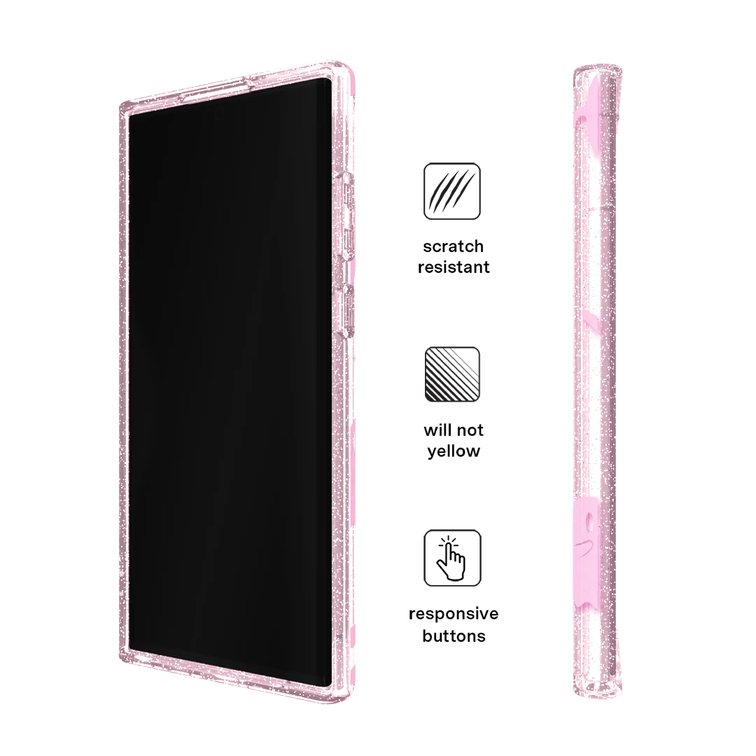 Ghosted Pink Glitter Samsung Case - Image 36