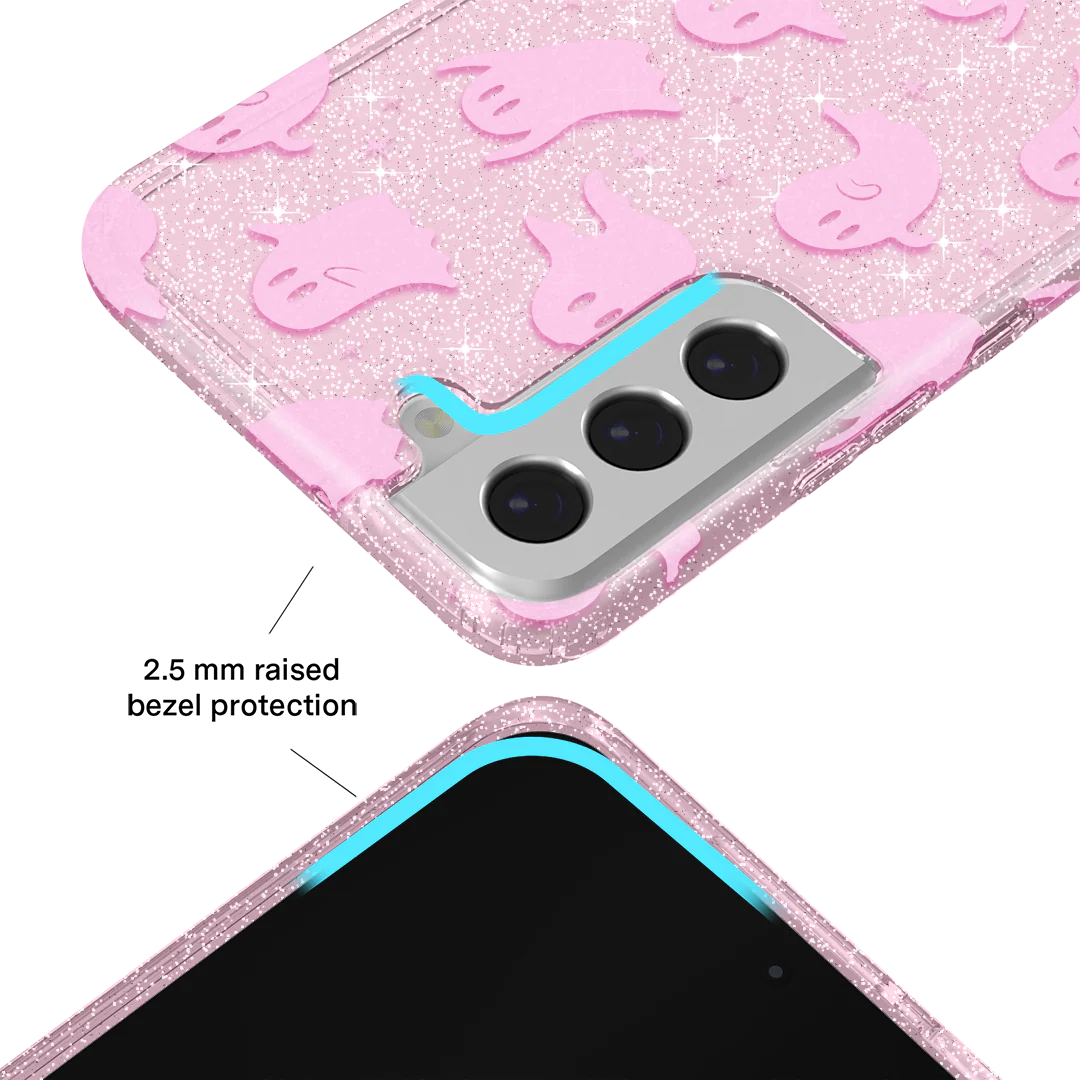 Ghosted Pink Glitter Samsung Case - Image 39