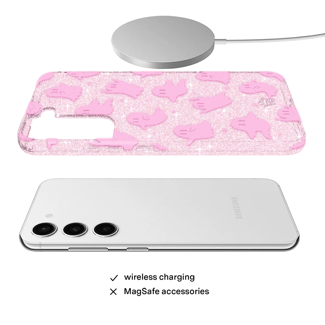 Ghosted Pink Glitter Samsung Case - Image 46